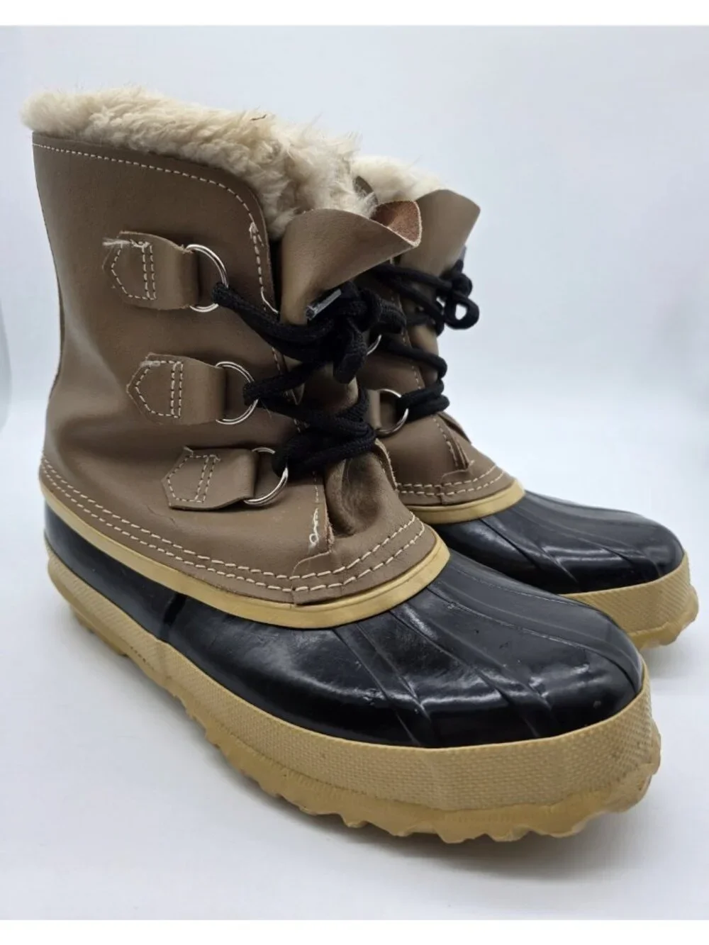 Sorel Manitou Boots Womens Size 5 Duck Winter Waterproof Wool Lined Canada